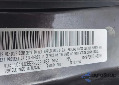 2016 Jeep Compass Sport из США, поврежденный, VIN 1C4NJCBB7GD506463